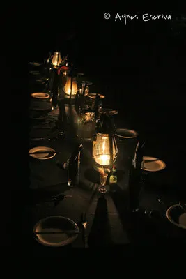 Dîner au campement - Botswana août 2007
