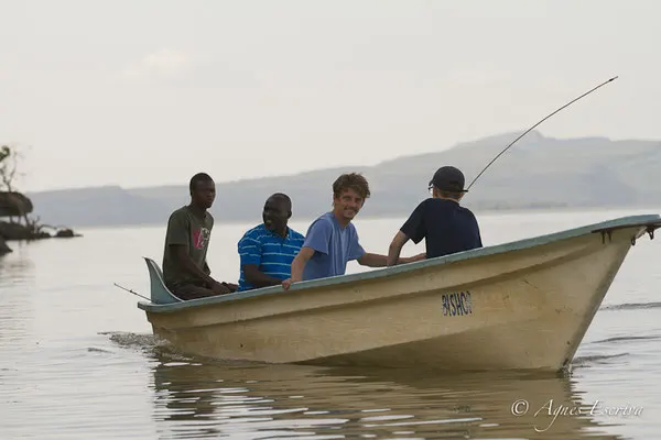 Départ pour la pêche à Baringo - Kenya été 2016
