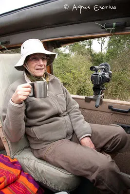 Pause café dans le 4x4 - Masaï Mara, Kenya - février 2011