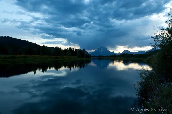 Coucher de soleil à Oxbow Bend à Grand Teton National Park