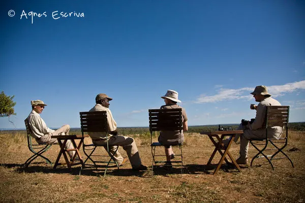 Pause café à South Luangwa - Zambie mai 2009