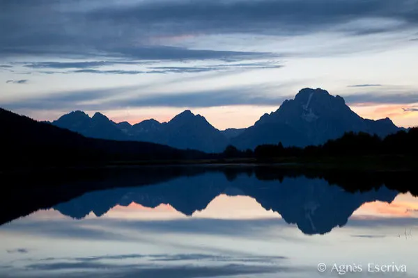 Coucher de soleil à Oxbow Bend à Grand Teton National Park
