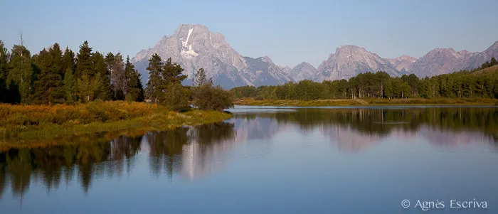 Petit matin à Oxbow Bend à Grand Teton National Park